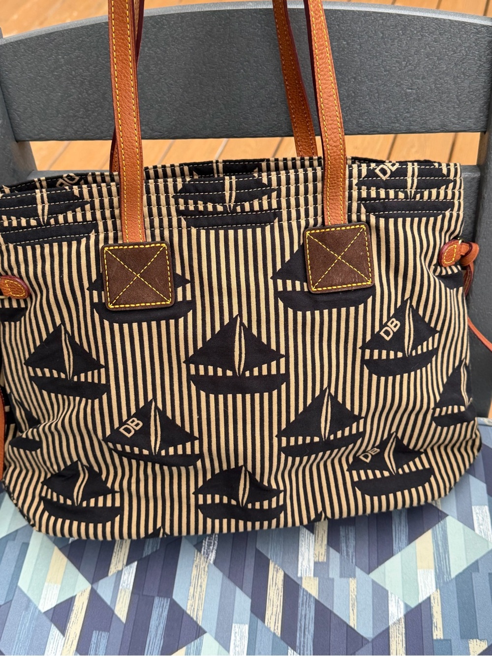 ⛵️Donney & Bourke Vintage Sailboat Tote⛵️ - Picture 5 of 12